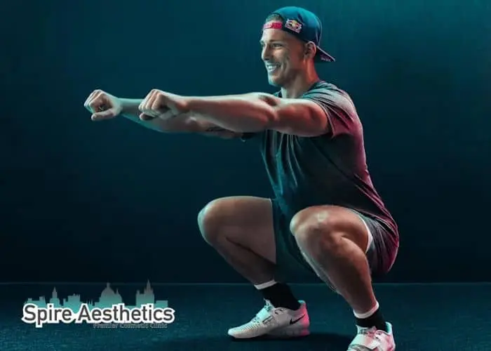 Image of man build leg muscle Wigan through exercise