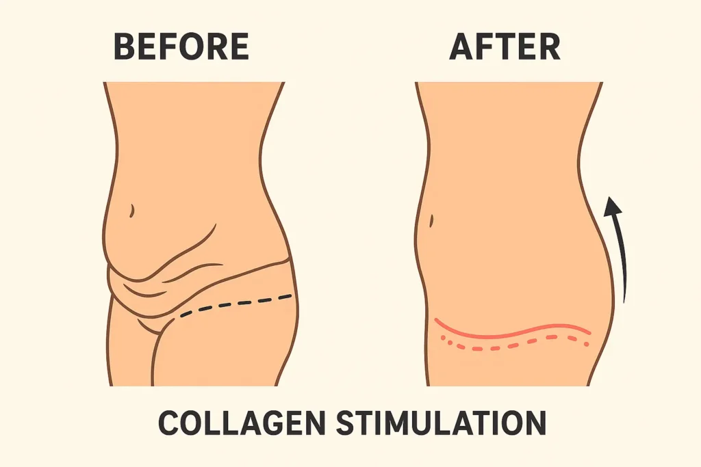 Before and after results for sagging skin after weight loss injections Wigan