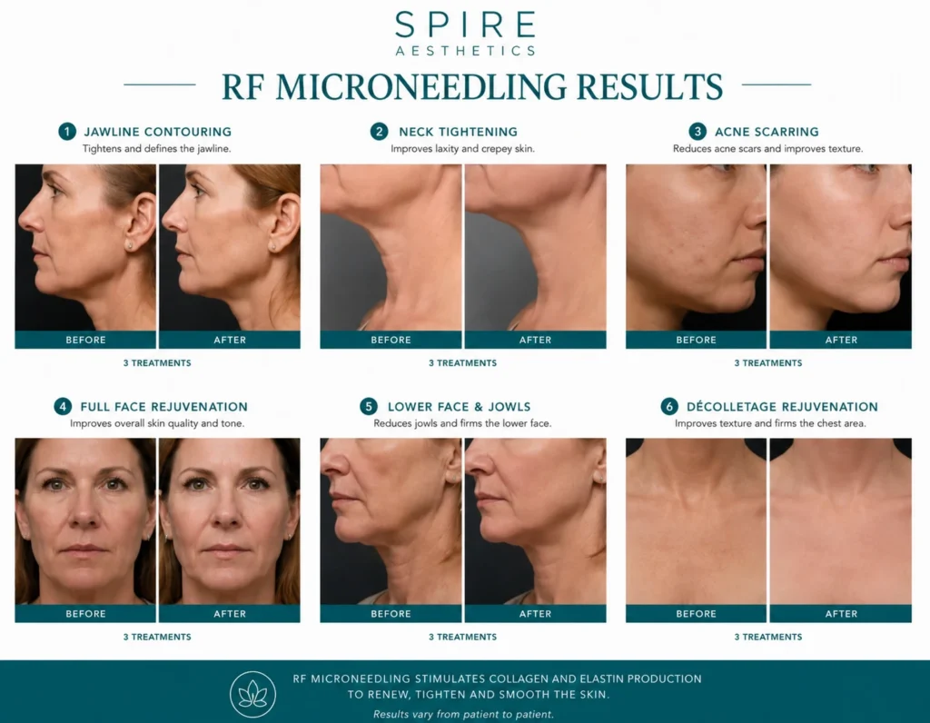 RF Microneedling Skin tightening Wigan results