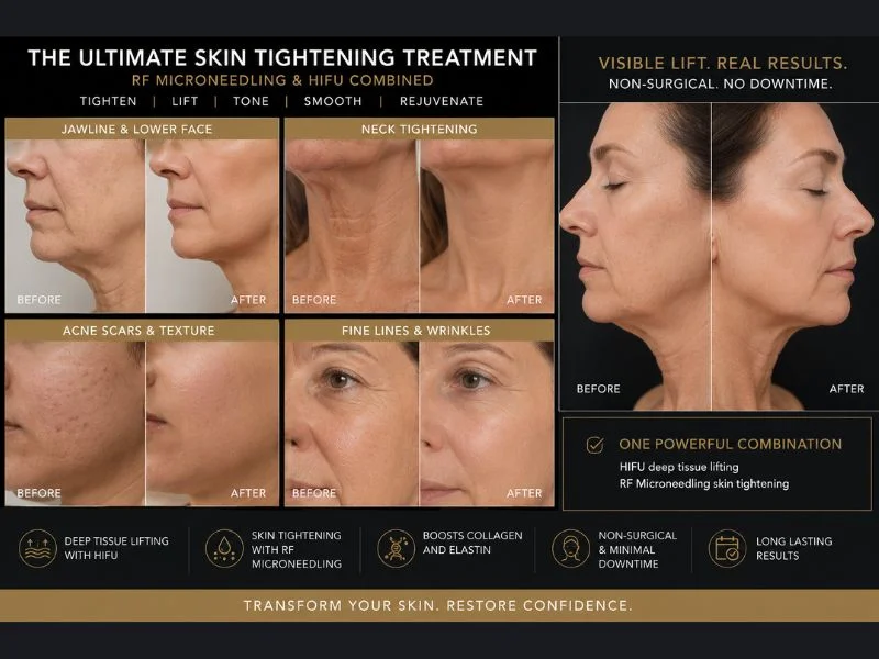 Results of combined treatment for the ultimate skin tightening treatment Wigan